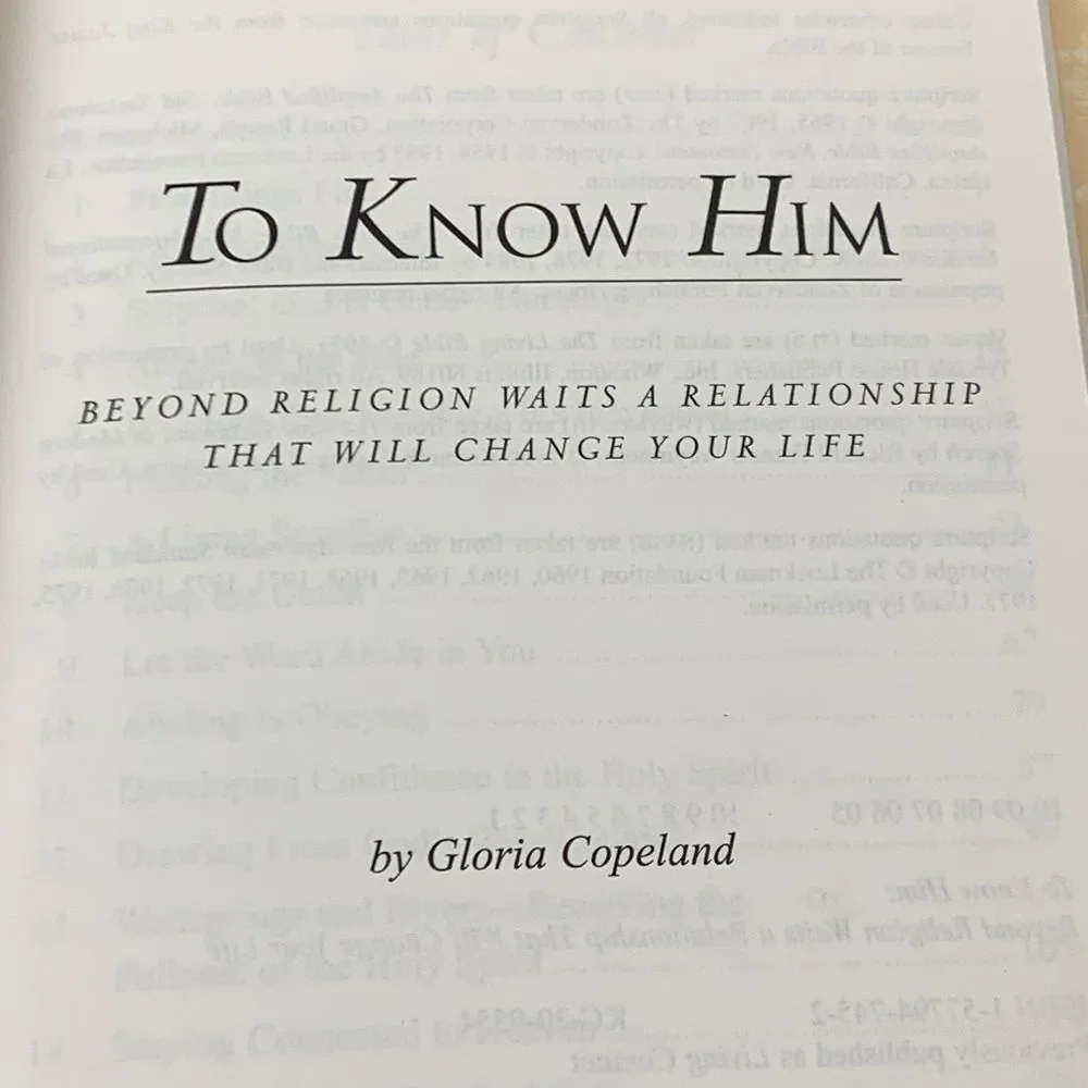 To Know Him: Beyond Religion... by Gloria Copeland, Hardcover [2005]‎